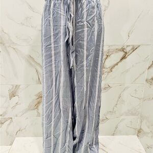 H&M Gray Striped Wide Leg Pants